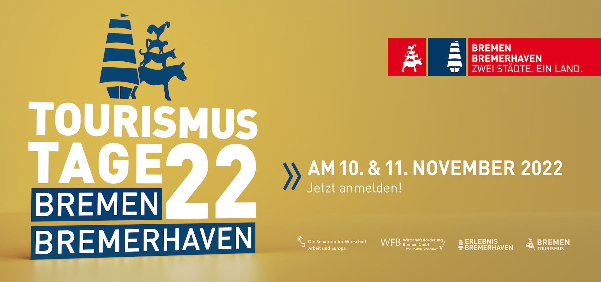 Keyvisual der Tourismustage 2022 im Land Bremen am 10. und 11. November 2022