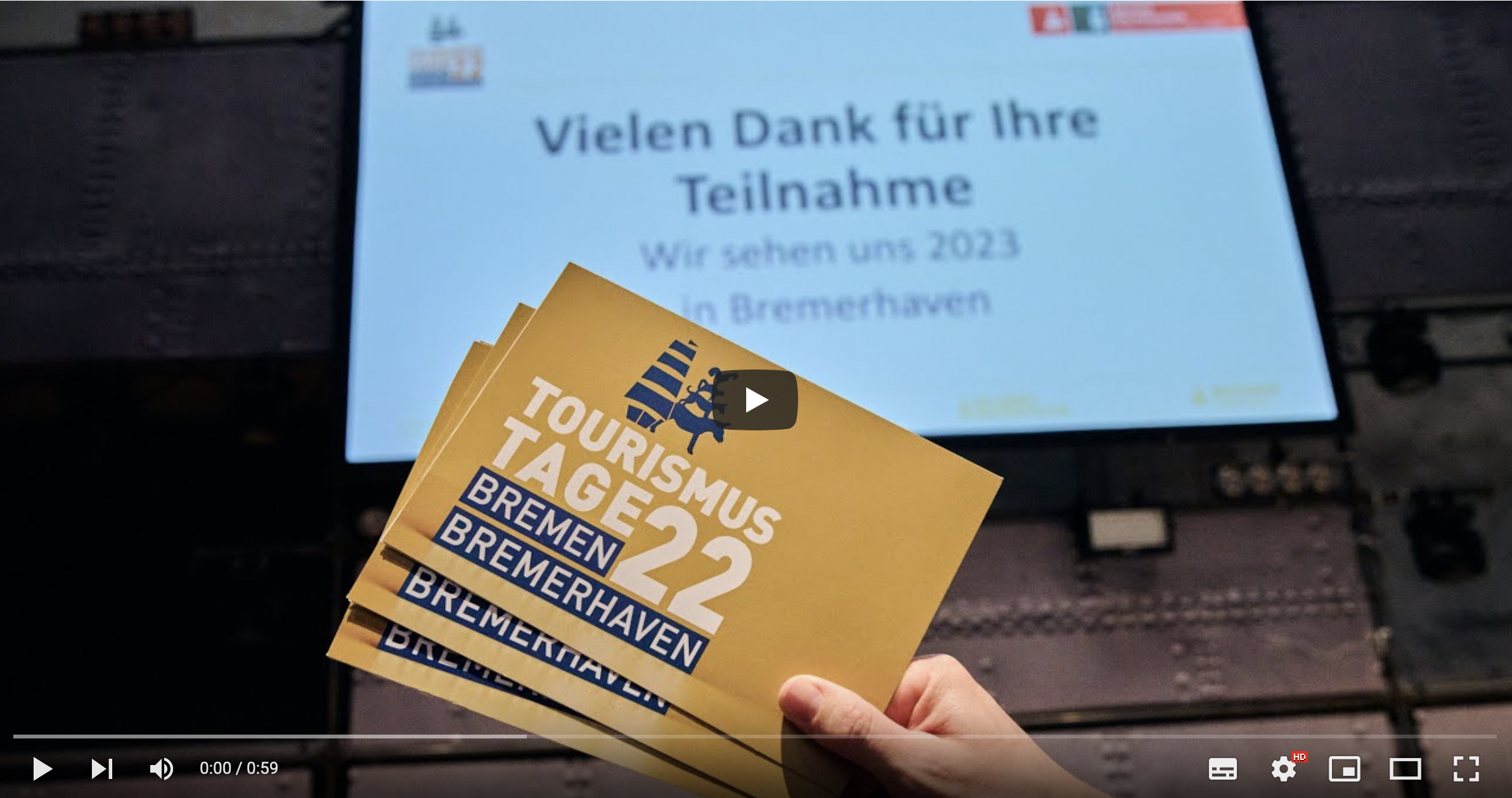 Thumbnail des Videos Landestourismusforum Bremen und Bremerhaven 2022 (Teaser)